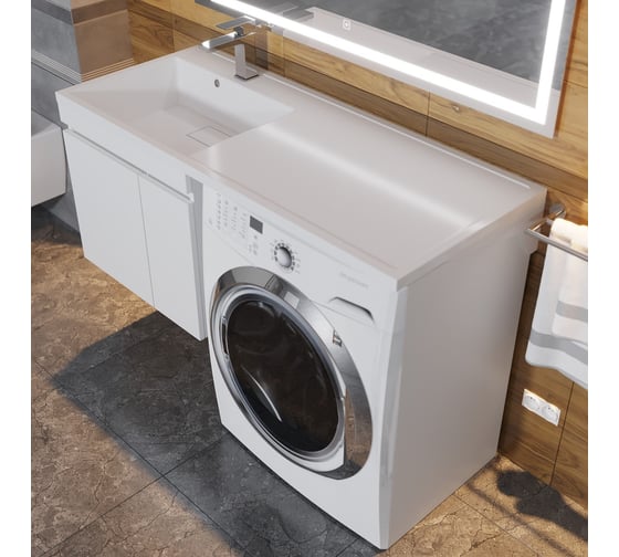 Раковина над стиральной машиной Uperwood Magenta 120 см, левая 2490000010