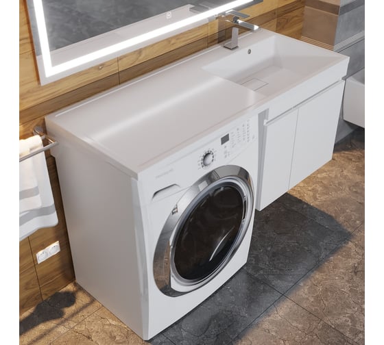 Раковина над стиральной машиной Uperwood Magenta 120 см, правая 2490000009
