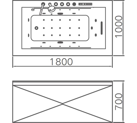 Акриловая ванна GEMY G9258