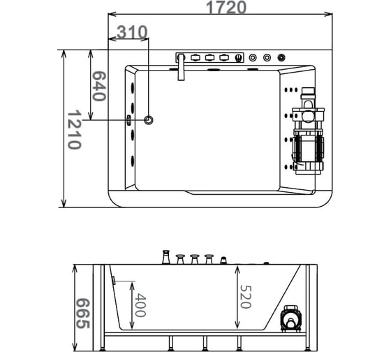 Акриловая ванна GEMY G9226 B