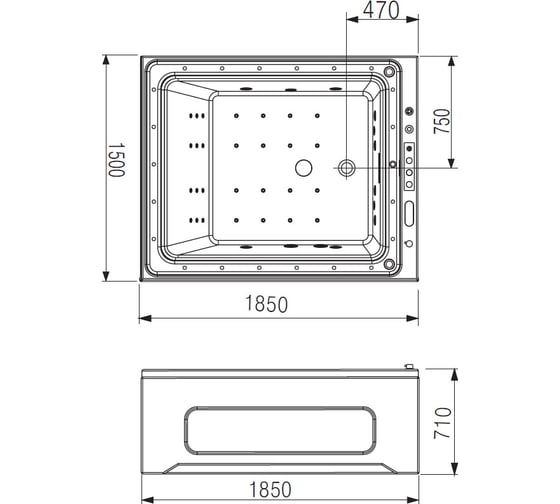 Акриловая ванна GEMY G9268 K
