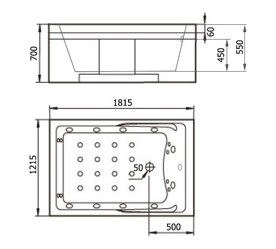 Акриловая ванна GEMY G9061 O L