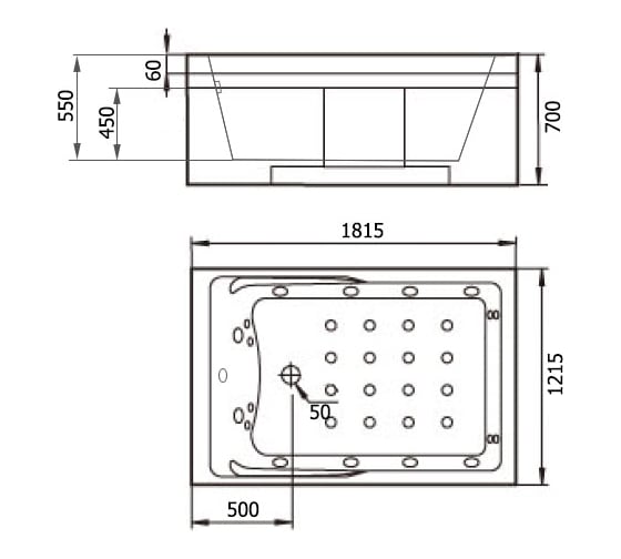 Акриловая ванна GEMY G9061 O R