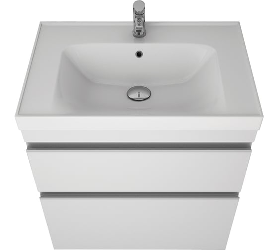 Тумба с раковиной напольная Dreja grace plus, 90 см, 2 ящика, с опорами, белый глянец - 99.0906-641617 99.0906K