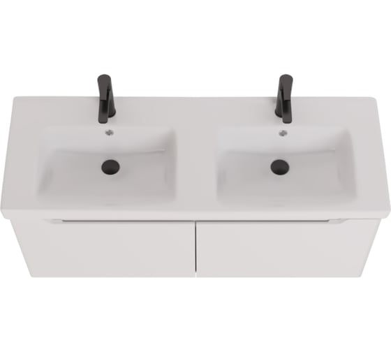 Подвесная тумба с раковиной Dreja w, 125 см, 2 ящика, белый глянец - 99.9400-641938 99.9400K