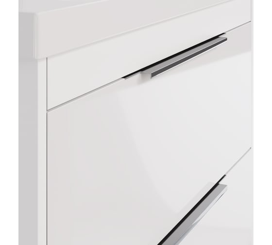 Подвесная тумба с раковиной Dreja prime, 60 см, 2 ящика, белый глянец - 99.9300-641587 99.9300K