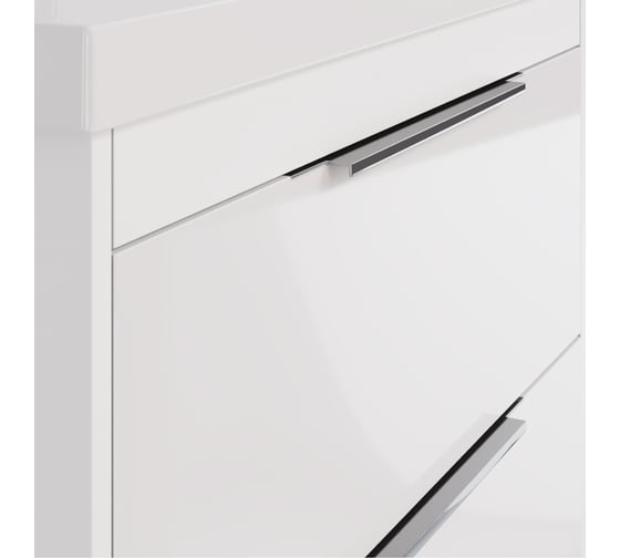 Подвесная тумба с раковиной Dreja prime, 90 см, 2 ящика, белый глянец - 99.9302-641617 99.9302K