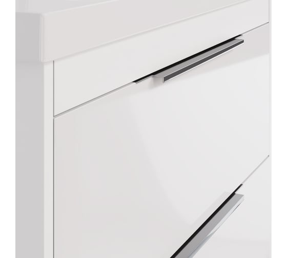 Подвесная тумба с раковиной Dreja prime, 70 см, 2 ящика, белый глянец - 99.9301-641600 99.9301K