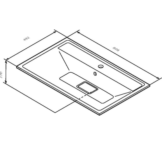 Мебельная раковина AM.PM Inspire V2.0 M50AWPX0801WG