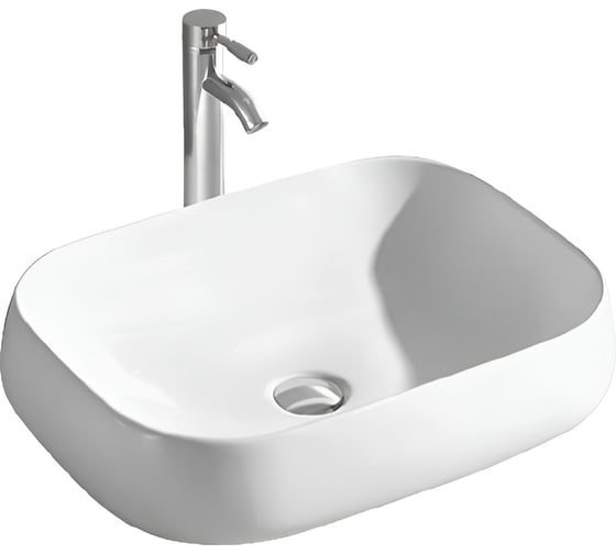 Раковина для установки на столешницу Aquatek 560х420х140 мм, матовый белый AQ5526-MW 00000135037 1