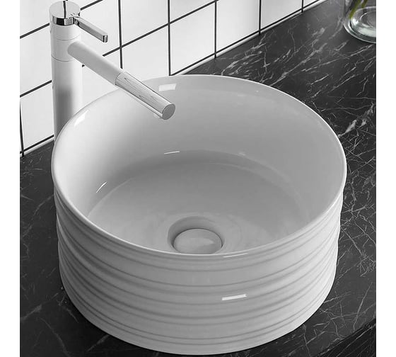 Накладная раковина Cerutti SPA 40 см, цвет белый 9559 1