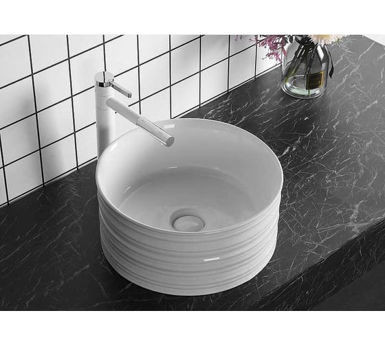 Накладная раковина Cerutti SPA 40 см, цвет белый 9559