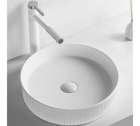 Накладная раковина Cerutti SPA 40 см, цвет белый 9557 1