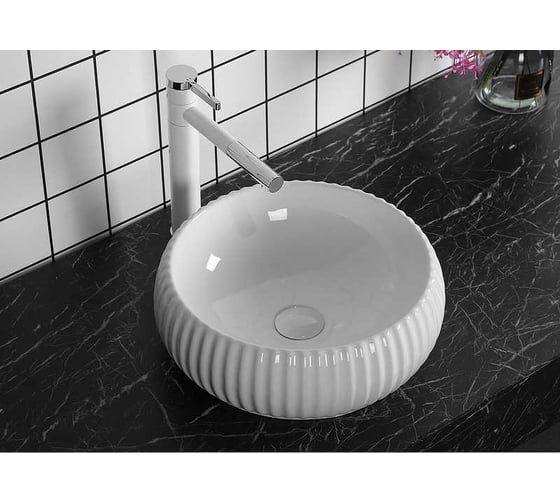 Накладная раковина Cerutti SPA 40 см, цвет белый 9554