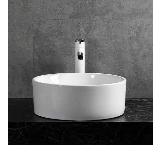 Накладная раковина Cerutti SPA 42 см, круглая, цвет белый 9859