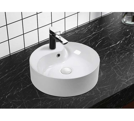 Накладная раковина Cerutti SPA 46 см, цвет белый 9575