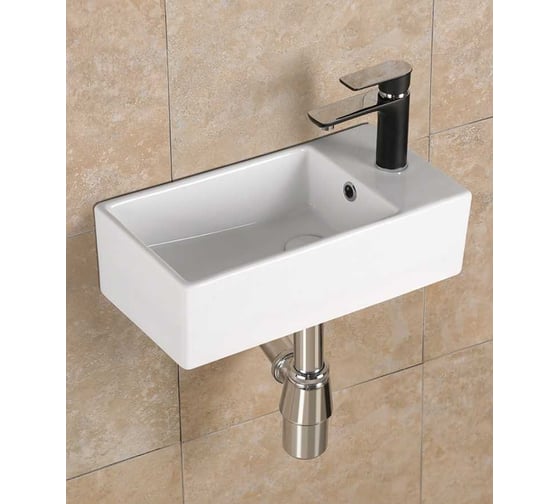 Накладная раковина Cerutti SPA 48 см, прямоугольная, цвет белый 9862