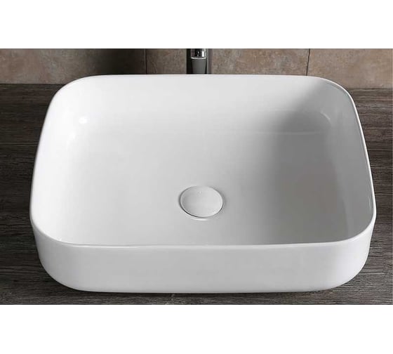 Накладная раковина Cerutti SPA 50 см, прямоугольная, цвет белый 9857