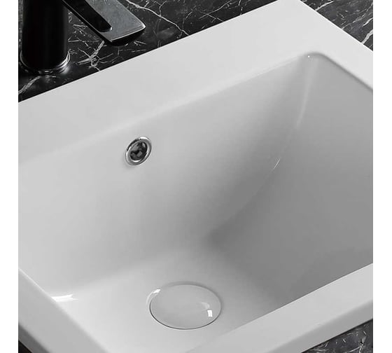 Накладная раковина Cerutti SPA 53 см, прямоугольная, цвет белый 9860