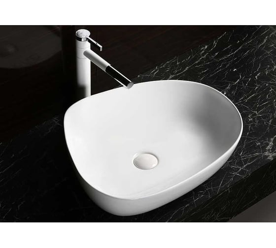 Накладная раковина Cerutti SPA 55 см, цвет белый 9553