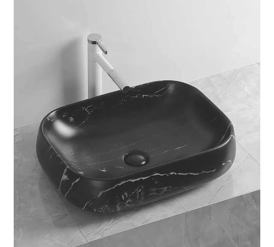 Накладная раковина Cerutti SPA 56 см, цвет матовый черный 9547