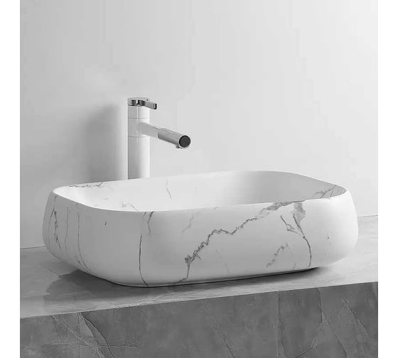 Накладная раковина Cerutti SPA 56 см, цвет матовый белый 9548