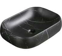 Накладная раковина Cerutti SPA 56 см, цвет матовый черный 9544