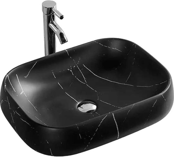 Накладная раковина Cerutti SPA 56 см, цвет матовый черный 9544
