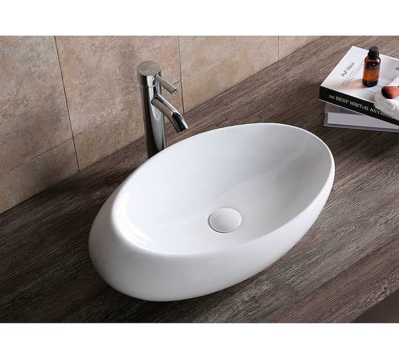 Накладная раковина Cerutti SPA 58 см, цвет белый 9563