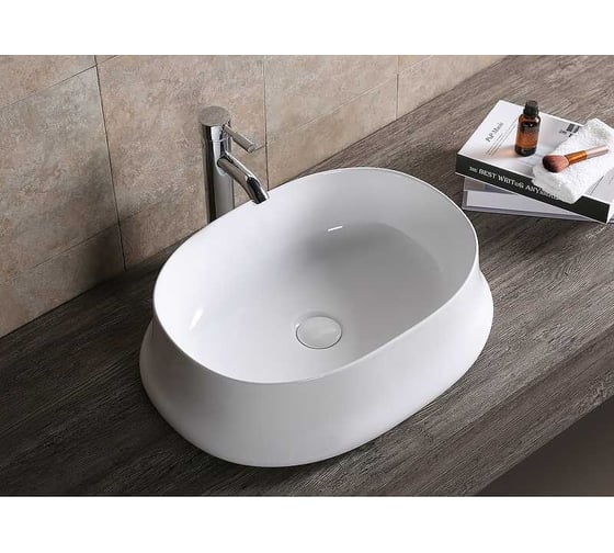 Накладная раковина Cerutti SPA 58 см, цвет белый 9565