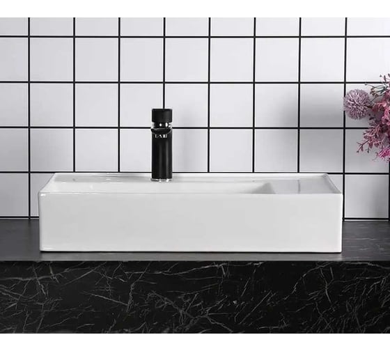 Накладная раковина Cerutti SPA 60 см, прямоугольная, цвет белый 9863