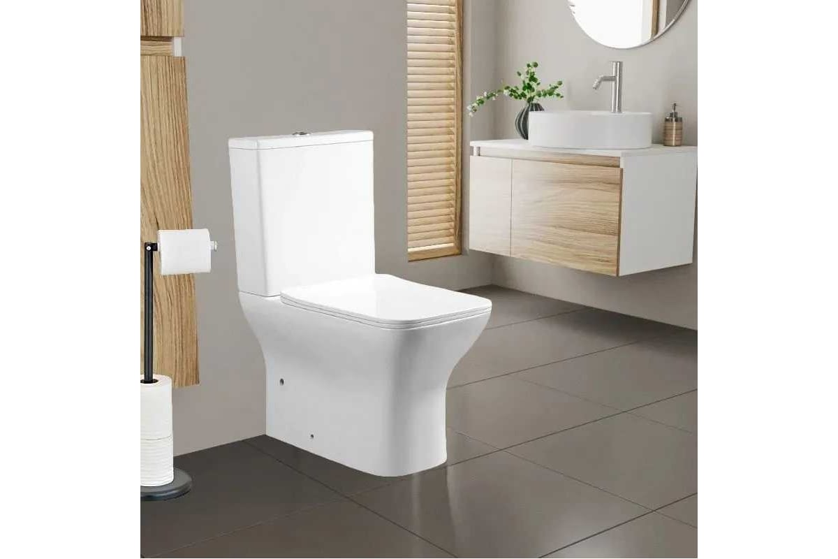 Унитаз-компакт Cerutti SPA Elleros безободковый, сиденье с микролифтом ...