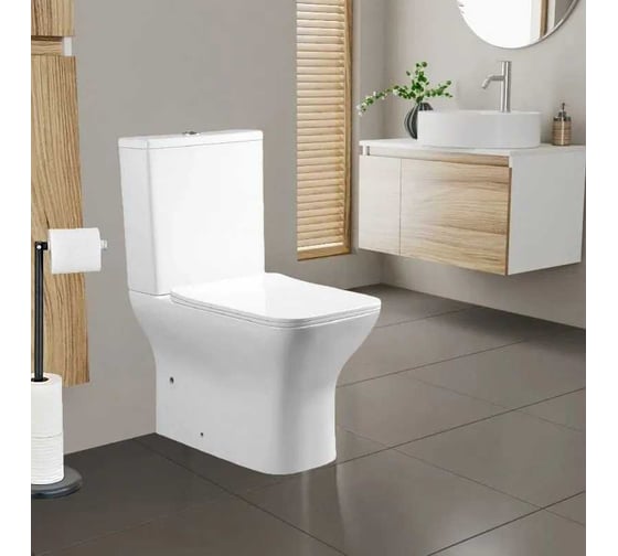 Унитаз-компакт Cerutti SPA Elleros безободковый, сиденье с микролифтом 10093