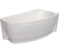 Акриловая ванна Радомир "ОРСИНИ", 1600x900 (правое исполнение), рама-подставка, фронтальная панель, слив-перелив полуавтомат (хром, с сифоном) 1-01-2-2-1-032К