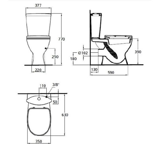 Унитаз-компакт IDEAL STANDARD Oceane Junior с микролифтом W909001