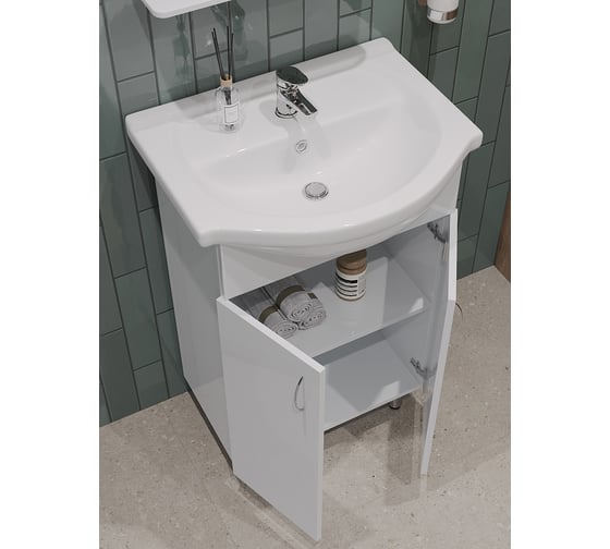Напольная тумба с раковиной и смесителем Orange Ro-60TUW+RA-P01-021 Ro-60TUW+RA+P01