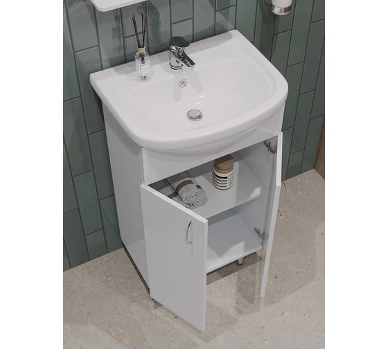 Напольная тумба с раковиной и смесителем Orange Ro-50TUW+RA-P01-021 Ro-50TUW+RA+P01