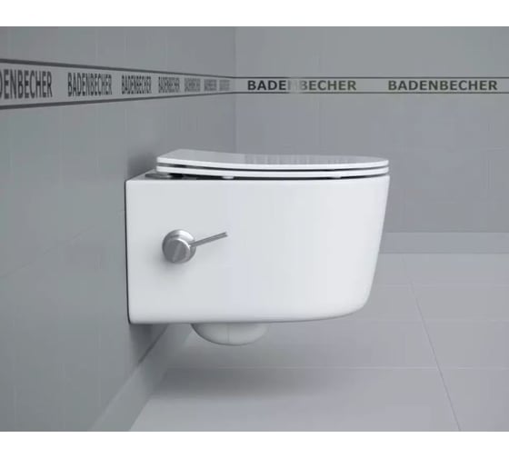 Подвесной безободковый унитаз с функцией биде BADENBECHER 08ABRLW 08 ABRLW