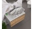 Комплект для ванной Bauedge 4 предмета (Тумба подвесная Bau Blackwood 80 + Раковина BAU 64x40, мрамор, Смеситель высокий Hotel Still, нерж. сталь, выпуск) BD2628 8