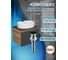Комплект для ванной Bauedge 4 предмета (Тумба подвесная Blackwood 60 графит + Раковина BAU 51x41, с отв. под см-ль + Смеситель Hotel Black, выпуск черный) BD2686 2
