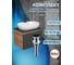 Комплект для ванной Bauedge 4 предмета (Тумба подвесная Blackwood 60 графит + Раковина BAU 60x42, с отв. под см-ль + Смеситель Hotel Black, выпуск черный) BD2702 2
