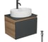Комплект для ванной Bauedge 4 предмета (Тумба подвесная Blackwood 60 графит + Раковина BAU 51x41, с отв. под см-ль + Смеситель Dream Black, выпуск черный) BD2689 1