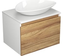 Тумба с раковиной Bauedge (тумба Bau Dream Blackwood 60, умывальник BAU Triangle 59x39) BD1370