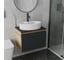 Комплект для ванной Bauedge 3 предмета (тумба подвесная Bau Blackwood 60 графит + раковина BAU 51x41, с отв. под см-ль, смеситель Dream Black, черный) BD2680 5