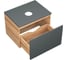 Комплект для ванной Bauedge 3 предмета (тумба подвесная Bau Blackwood 60 графит + раковина BAU 51x41, с отв. под см-ль, смеситель Dream Black, черный) BD2680 2