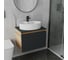 Комплект для ванной Bauedge 3 предмета (тумба подвесная Bau Blackwood 60 графит + раковина BAU 51x41, с отв. под см-ль, смеситель Cerama Black, черный) BD2690 4