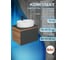Комплект для ванной Bauedge 3 предмета (тумба подвесная Bau Blackwood 60 графит + раковина BAU 51x41, с отв. под см-ль, смеситель Cerama Black, черный) BD2690 5