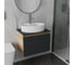 Комплект для ванной Bauedge 3 предмета (тумба подвесная Bau Blackwood 60 графит + раковина BAU 51x41, с отв. под см-ль, смеситель Hotel Still, нерж. сталь) BD2677 4