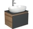 Комплект для ванной Bauedge 3 предмета (тумба подвесная Bau Blackwood 60 графит + раковина BAU 59x40, смеситель высокий Hotel Still, нерж. сталь) BD2652 1