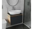 Комплект для ванной Bauedge 3 предмета (тумба подвесная Bau Blackwood 60 графит + раковина BAU 59x40, смеситель высокий Hotel Still, нерж. сталь) BD2652 3